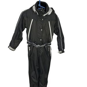 Obermeyer Women's Black Ski Suit Petite Size 10 One Piece Snowsuit